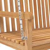 NNEVL Swing Bench Solid Teak Wood 114x60x64 cm