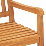 NNEVL 3-Seater Garden Bench with Table 150 cm Solid Teak Wood