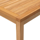 NNEVL Garden Dining Table 110x110x77 cm Solid Teak Wood