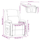 NNEVL Recliner Chair Black Real Leather
