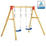 NNEVL Swing Set 230x130x166 cm Solid Pinewood