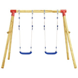 NNEVL Swing Set 230x130x166 cm Solid Pinewood