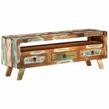 NNEVL TV Cabinet Multicolour 110x30x40 cm Solid Reclaimed Wood
