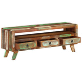 NNEVL TV Cabinet Multicolour 110x30x40 cm Solid Reclaimed Wood