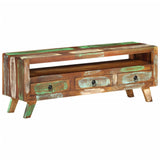 NNEVL TV Cabinet Multicolour 110x30x40 cm Solid Reclaimed Wood