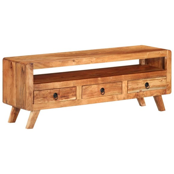 NNEVL TV Cabinet 110x30x40 cm Solid Acacia Wood