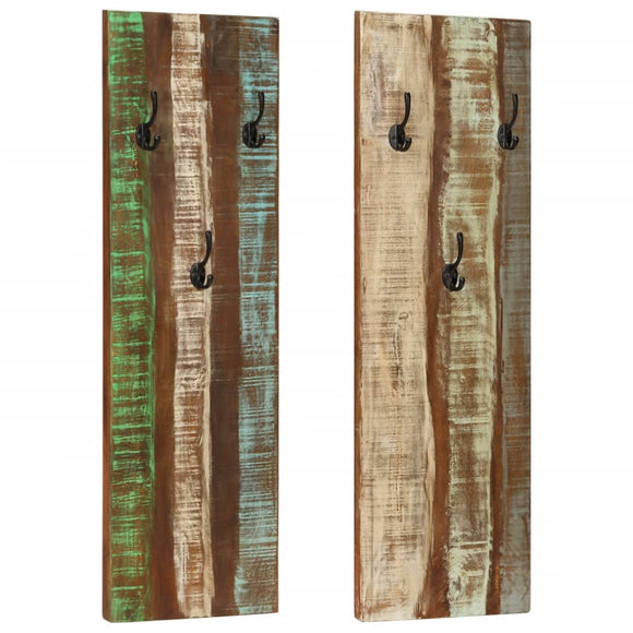 NNEVL Wall-mounted Coat Racks 2 pcs 36x3x110 cm Solid Reclaimed Wood