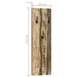 NNEVL Wall-mounted Coat Racks 2 pcs 36x3x110 cm Solid Reclaimed Wood