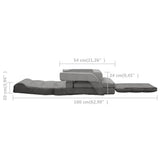 NNEVL Folding Floor Chair with Bed Function Light Grey Fabric