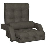 NNEVL Folding Floor Chair with Bed Function Dark Grey Fabric