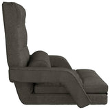 NNEVL Folding Floor Chair with Bed Function Dark Grey Fabric