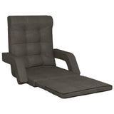 NNEVL Folding Floor Chair with Bed Function Dark Grey Fabric