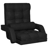 NNEVL Folding Floor Chair with Bed Function Black Fabric