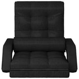 NNEVL Folding Floor Chair with Bed Function Black Fabric
