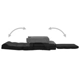 NNEVL Folding Floor Chair with Bed Function Black Fabric