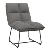 NNEVL Leisure Chair with Metal Frame Light Grey Velvet