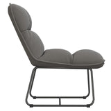 NNEVL Leisure Chair with Metal Frame Light Grey Velvet
