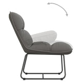 NNEVL Leisure Chair with Metal Frame Light Grey Velvet