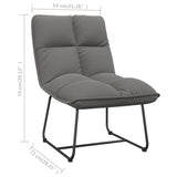 NNEVL Leisure Chair with Metal Frame Light Grey Velvet