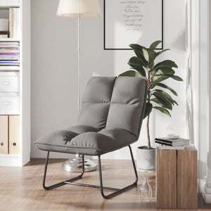 NNEVL Leisure Chair with Metal Frame Light Grey Velvet