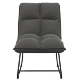 NNEVL Leisure Chair with Metal Frame Dark Grey Velvet