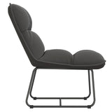 NNEVL Leisure Chair with Metal Frame Dark Grey Velvet