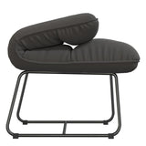 NNEVL Leisure Chair with Metal Frame Dark Grey Velvet