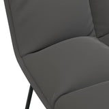 NNEVL Leisure Chair with Metal Frame Dark Grey Velvet