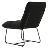 NNEVL Leisure Chair with Metal Frame Black Velvet
