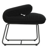 NNEVL Leisure Chair with Metal Frame Black Velvet