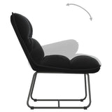NNEVL Leisure Chair with Metal Frame Black Velvet