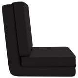 NNEVL Folding Floor Chair Black Faux Leather