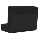 NNEVL Folding Floor Chair Black Faux Leather