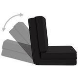 NNEVL Folding Floor Chair Black Faux Leather