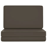 NNEVL Folding Floor Chair Anthracite Faux Leather