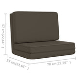 NNEVL Folding Floor Chair Anthracite Faux Leather