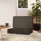 NNEVL Folding Floor Chair Anthracite Faux Leather