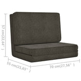 NNEVL Folding Floor Chair Dark Grey Fabric
