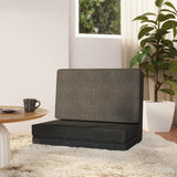 NNEVL Folding Floor Chair Dark Grey Fabric
