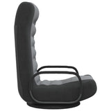 NNEVL Swivel Floor Chair Black and Light Grey Fabric