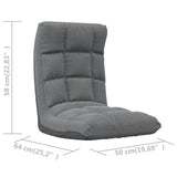 NNEVL Folding Floor Chair Light Grey Fabric