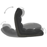 NNEVL Folding Floor Chair Black Fabric