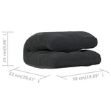 NNEVL Folding Floor Chair Black Fabric