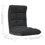 NNEVL Folding Floor Chair Black Fabric
