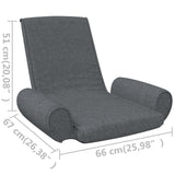 NNEVL Folding Floor Chair Dark Grey Fabric