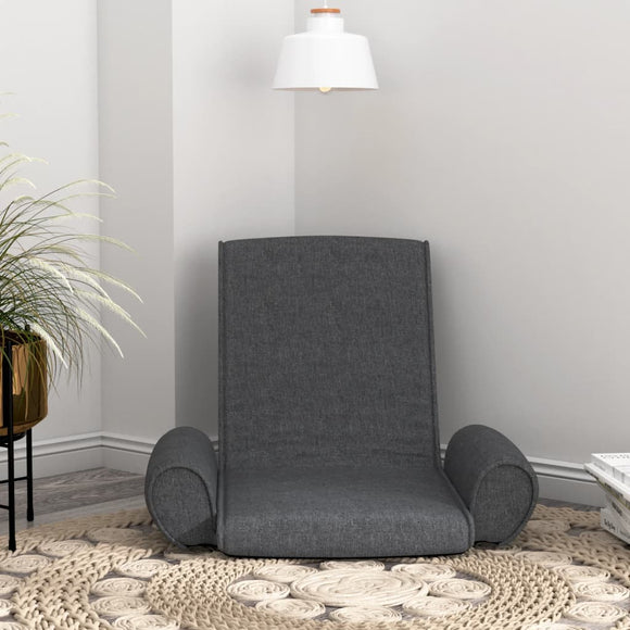 NNEVL Folding Floor Chair Dark Grey Fabric