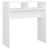 NNEVL Console Table White 78x30x80 cm Chipboard