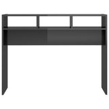 NNEVL Console Table High Gloss Grey 105x30x80 cm Chipboard