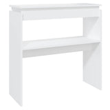 NNEVL Console Table White 80x30x80 cm Chipboard