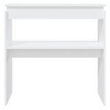 NNEVL Console Table White 80x30x80 cm Chipboard